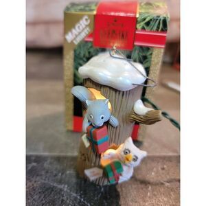 Hallmark owl squirrel 1991 friendship tree ornament Xmas Decor magic light